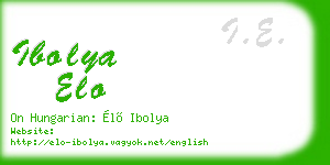 ibolya elo business card